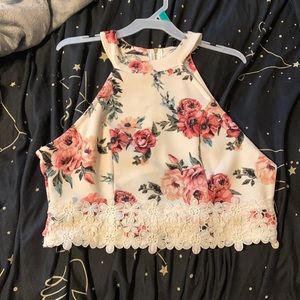 Floral crop top